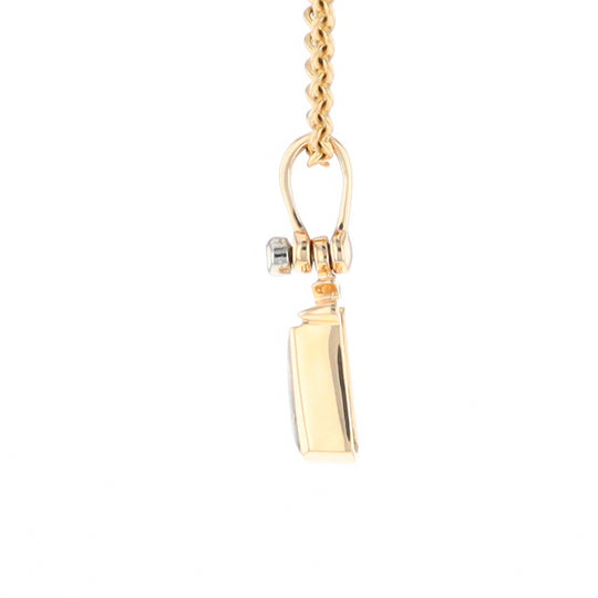 Gold Quartz Banner Shaped Pendant