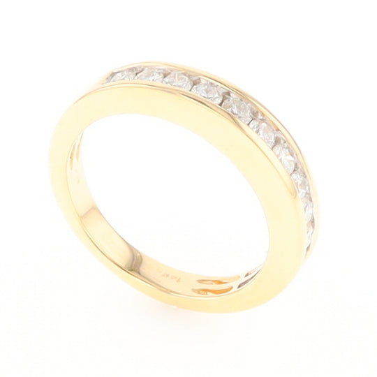 Channel Set Diamond Wedding Band in 14K Gold