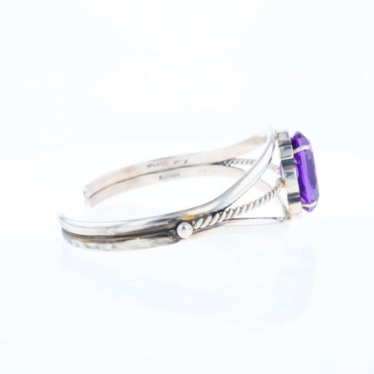 Twisted Amethyst Cuff Bracelet