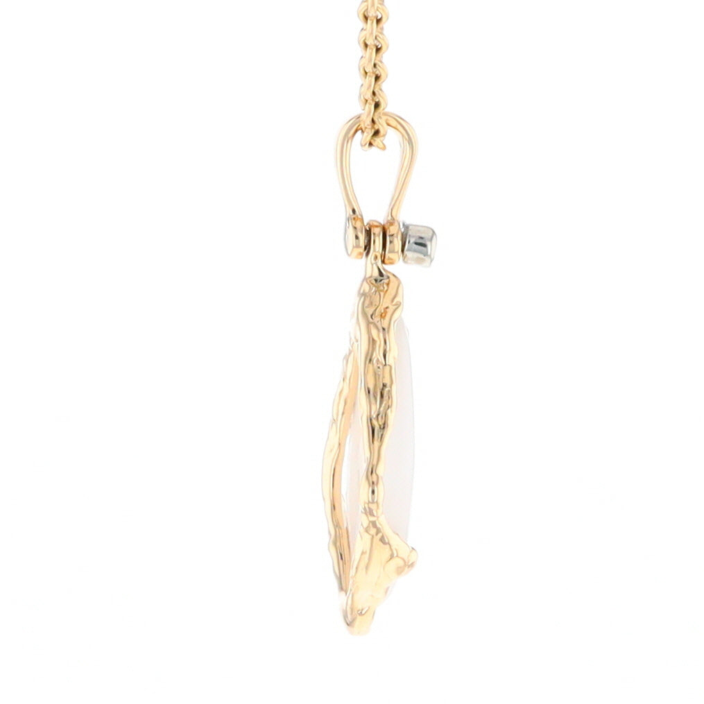 Gold Quartz Freeform Pendant (G2)