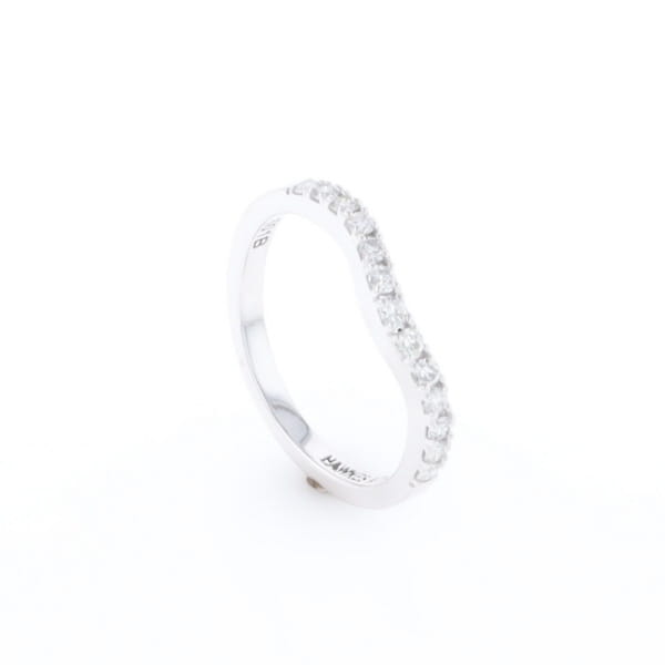Diamond Contour Wedding Band