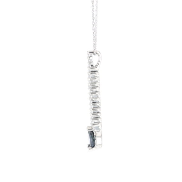 Pear Blue Sapphire Drop Pendant