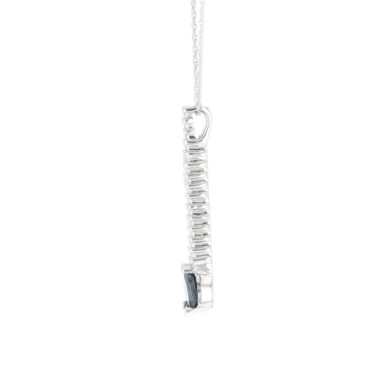 Pear Blue Sapphire Drop Pendant