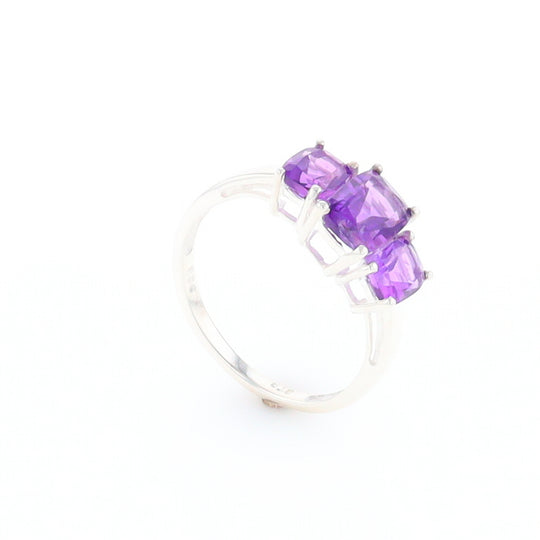 3-Stone Amethyst Ring