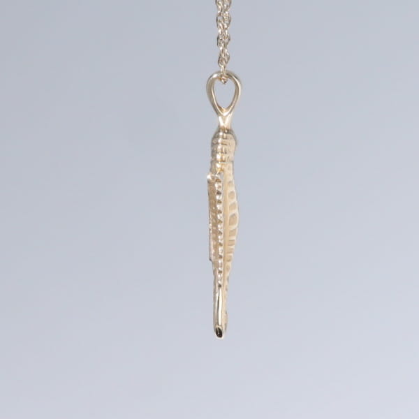Opal Pendant Inlaid Realistic Sea Horse Design