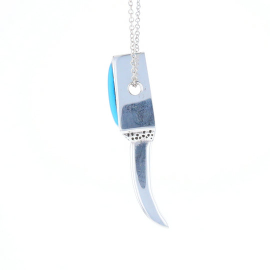 Turquoise Talon Inlaid Pendant