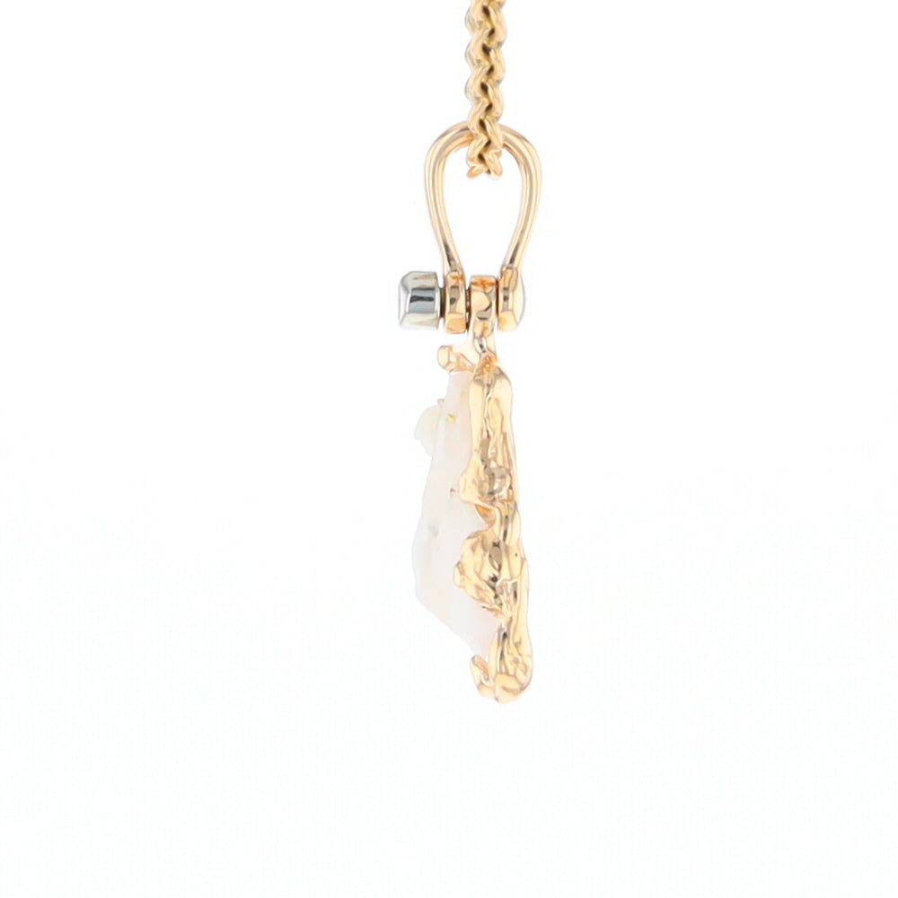 Rough Gold Quartz Freeform Pendant