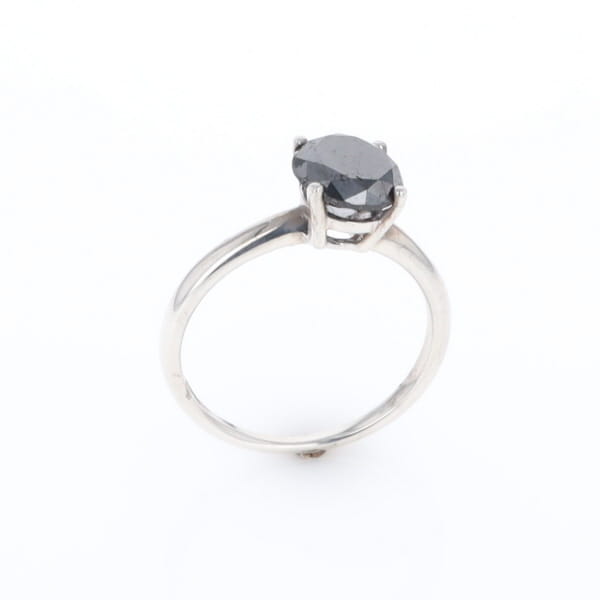 Black Diamond Solitaire Ring