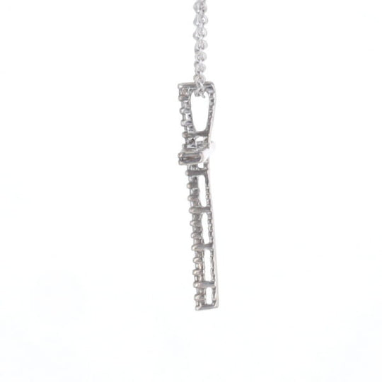 Thin Diamond Cross Necklace