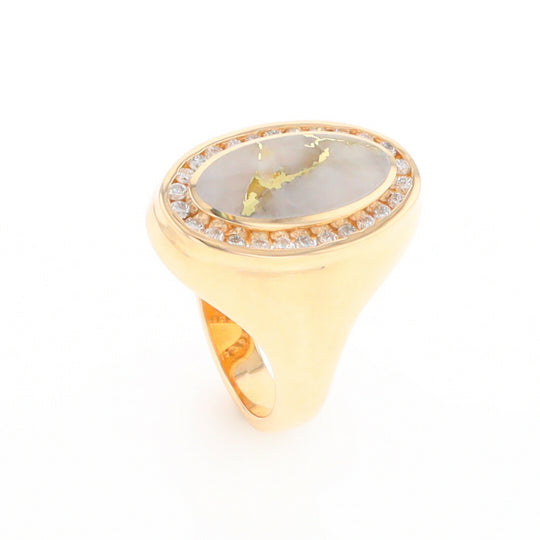 Gold Quartz Ring Lady’s