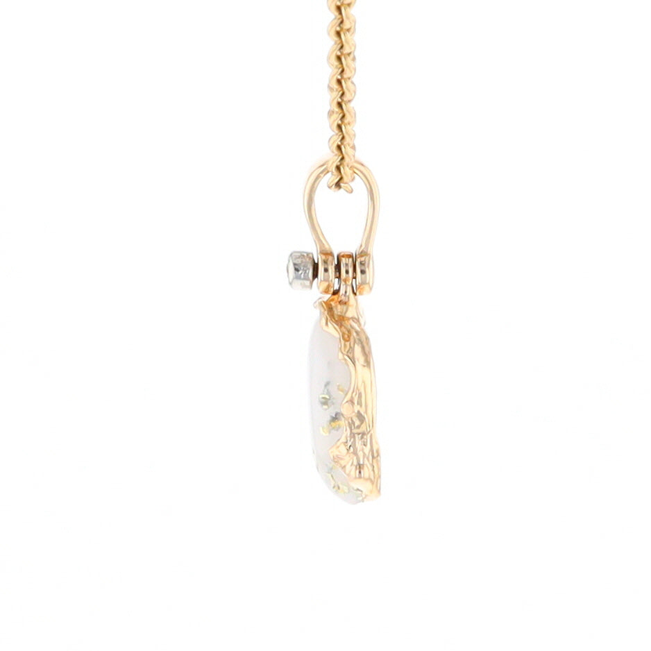 Gold Quartz Freeform Pendant (G2)