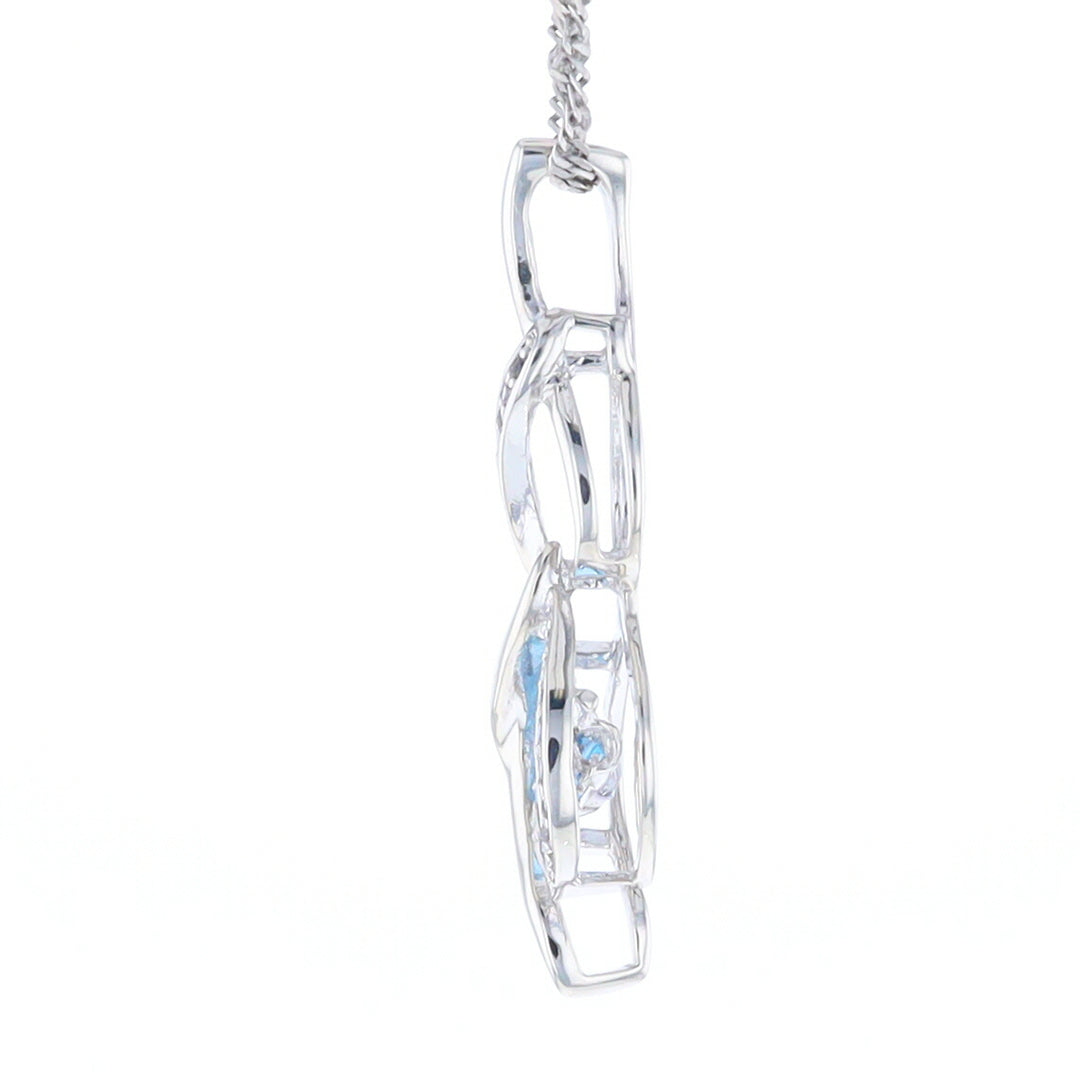Floating Topaz Twisted Necklace