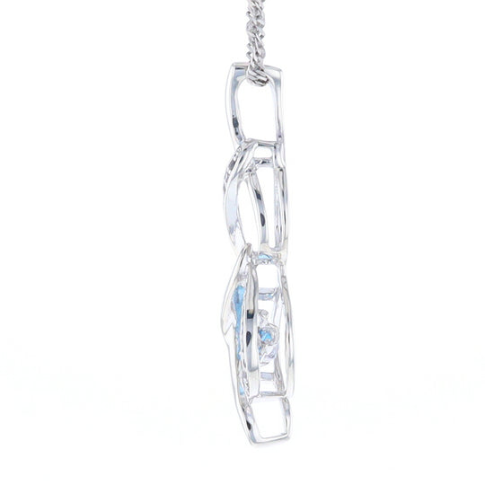 Floating Topaz Twisted Necklace