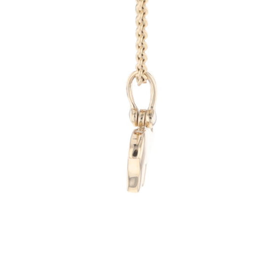 Gold Quartz Inlaid Polar Bear Pendant