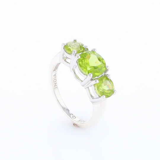 Three Peridot Ring