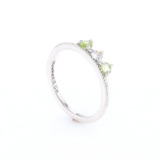 Peridot & Diamond Mother's Ring