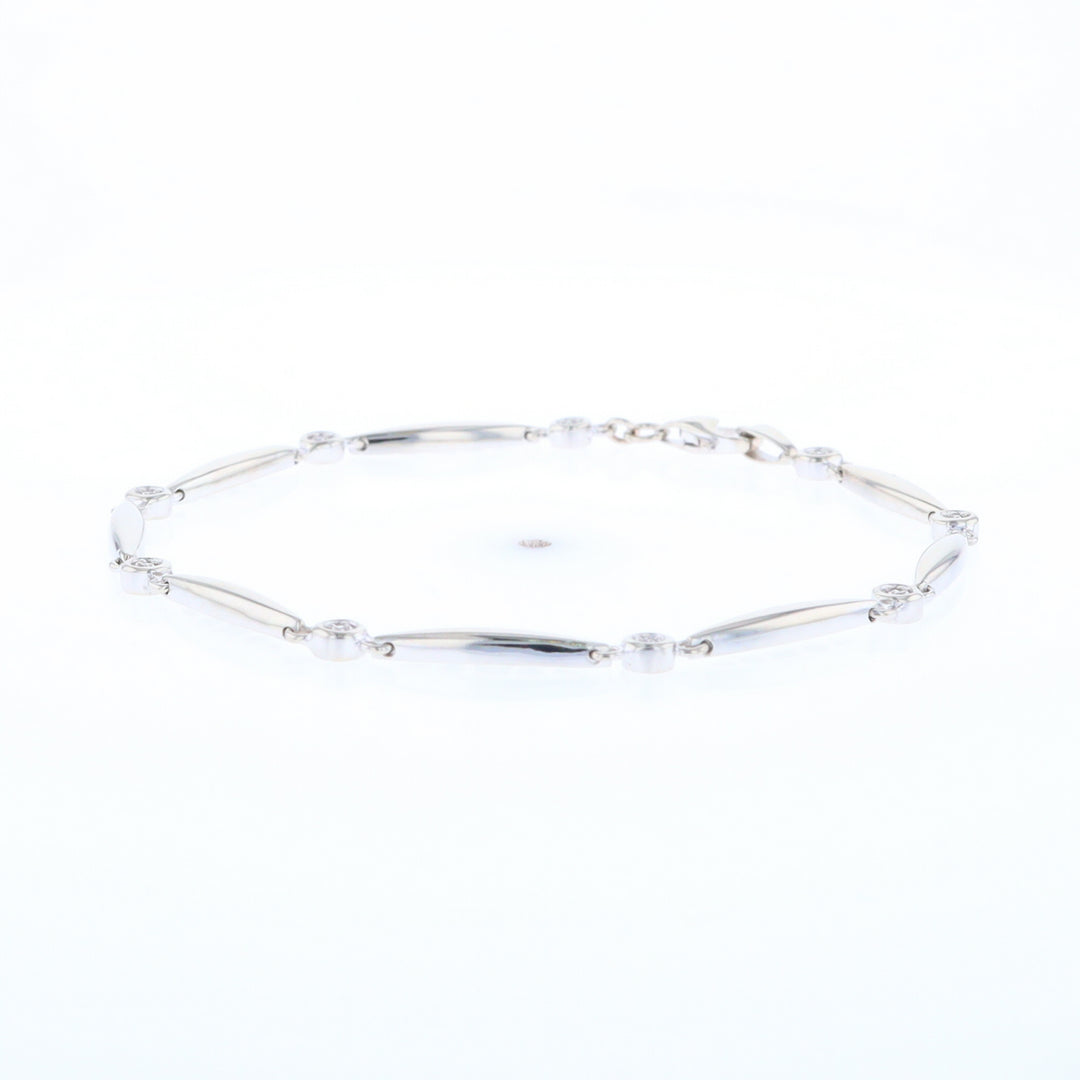 Elongated Link Diamond Bracelet