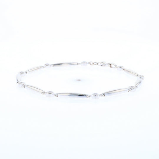 Elongated Link Diamond Bracelet