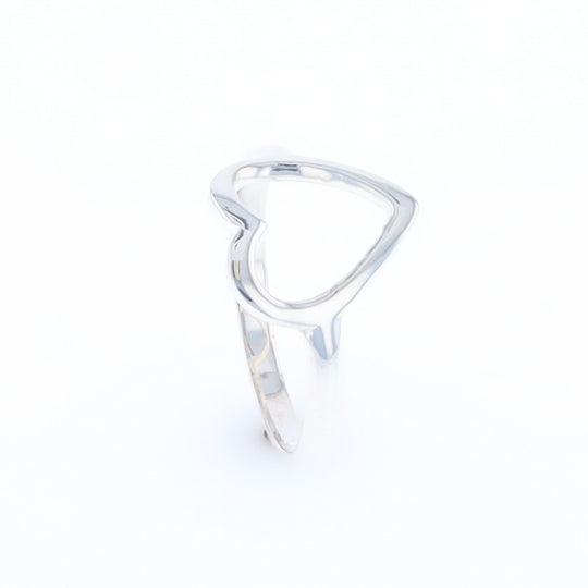 Sterling Silver Open Heart Ring