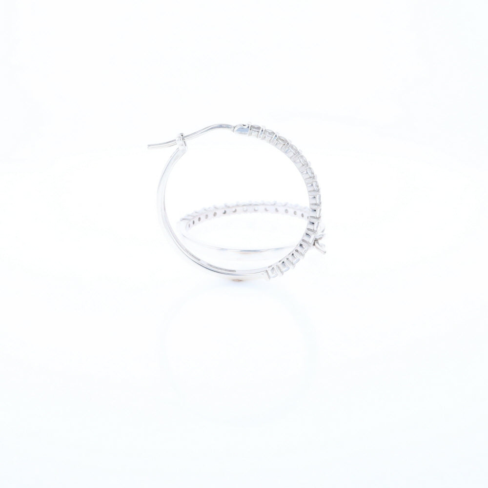 Cubic Zirconia Hoop Earrings