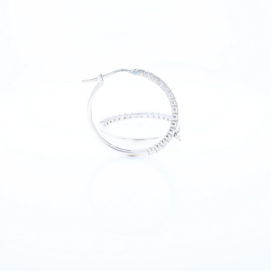 Cubic Zirconia Hoop Earrings