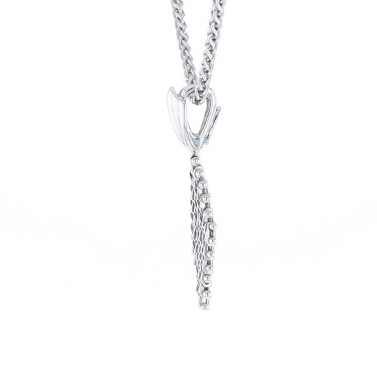 Woven White Gold Pendant