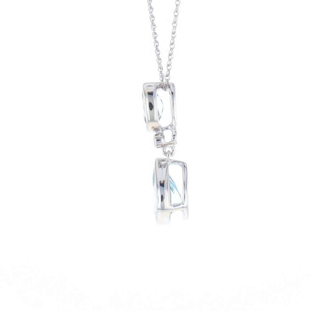 Oval and Pear-Shaped Aquamarine Pendant