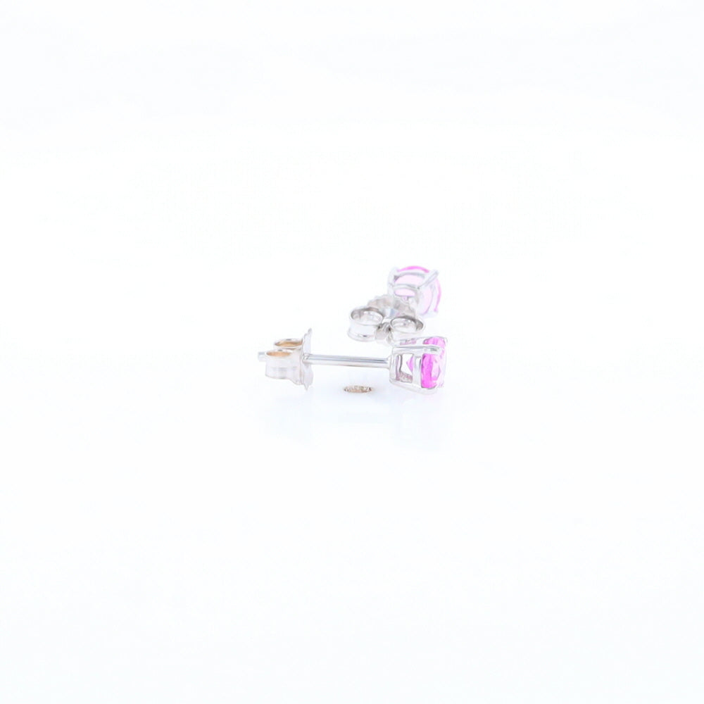 Pink Sapphire Stud Earrings