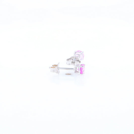 Pink Sapphire Stud Earrings