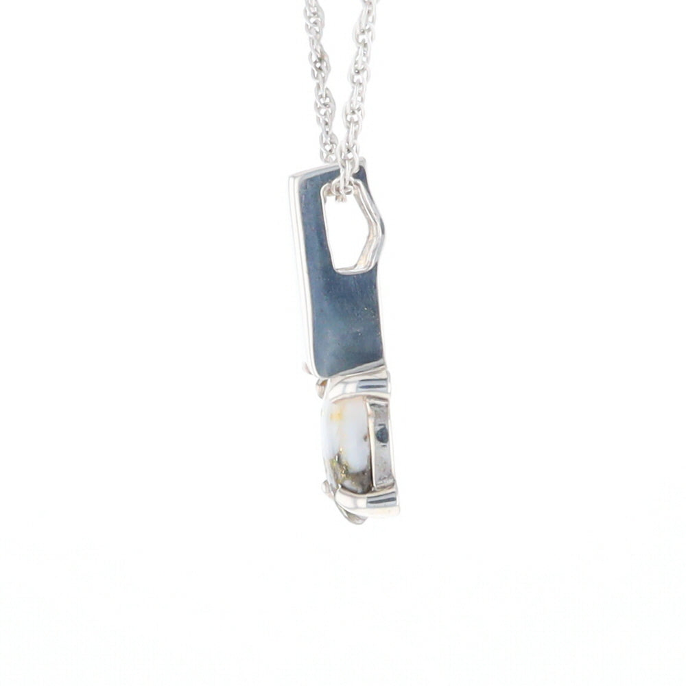 Gold Quartz Cabochon Pendant