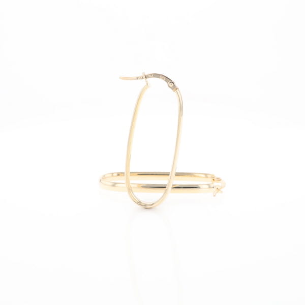 Flat Saddleback Hoop Earrings