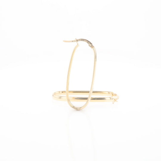 Flat Saddleback Hoop Earrings