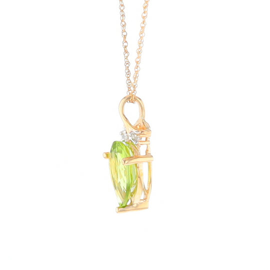 Pear-Shaped Peridot Necklace