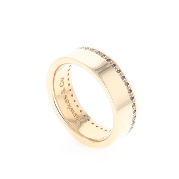 Men's Blue Sapphire Wedding Band Contemporary Design