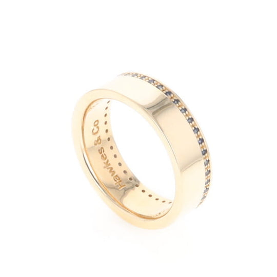 Men's Blue Sapphire Wedding Band Contemporary Design