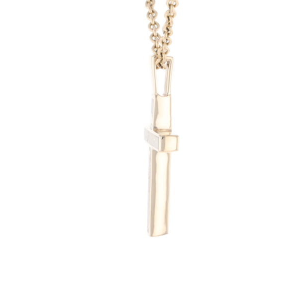 Three Section Gold Quartz Cross - G2