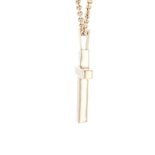 Three Section Gold Quartz Cross - G2