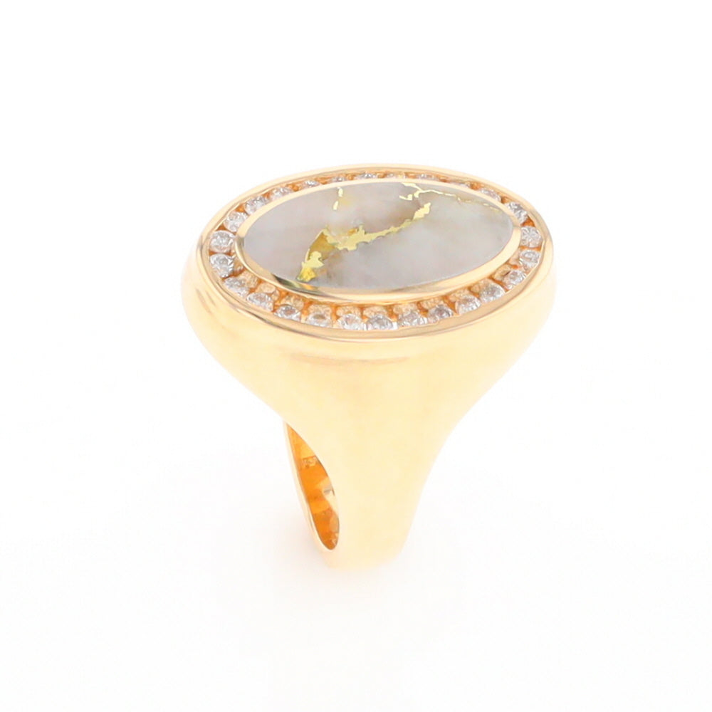 Gold Quartz Ring Lady’s