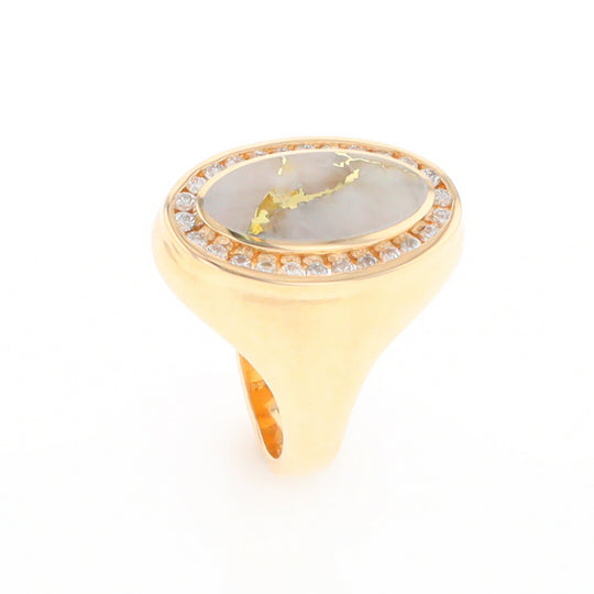 Gold Quartz Ring Lady’s