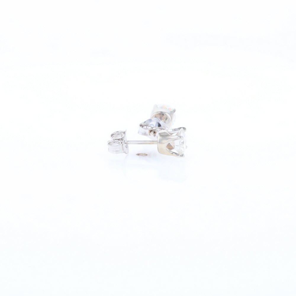 Moissanite Solitaire Stud Earrings