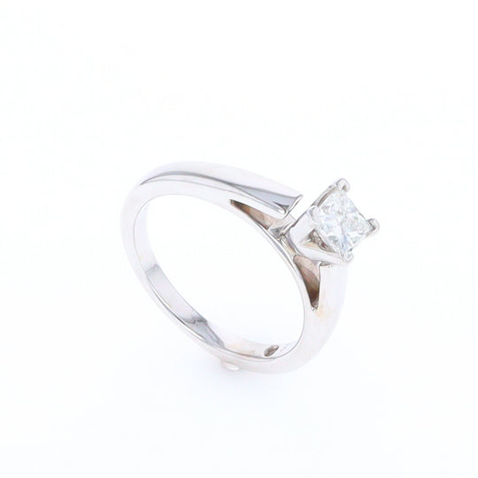 14kt White Gold Diamond Solitaire Engagement Ring