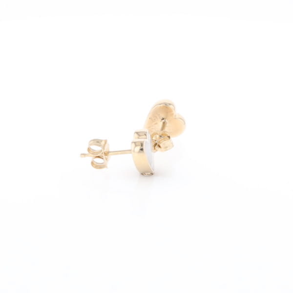 Gold Quartz Heart Stud Earrings - G2
