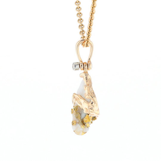 Rough Gold quartz Freeform Pendant