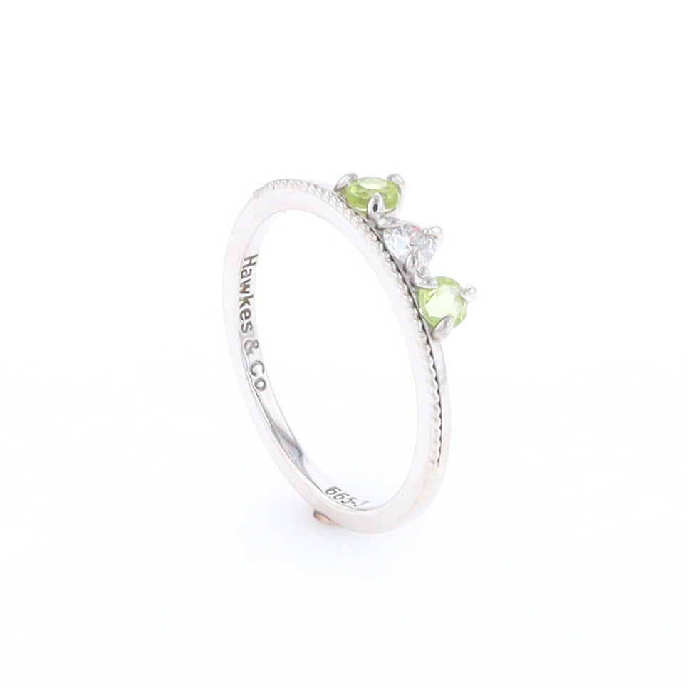 Peridot & Diamond Mother's Ring