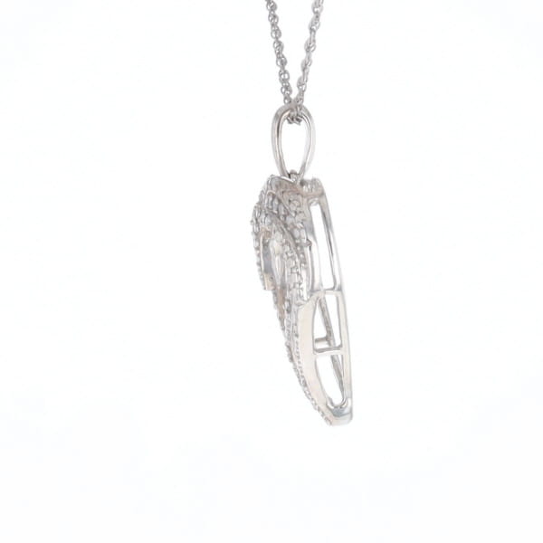 Frosted Diamond Heart Necklace