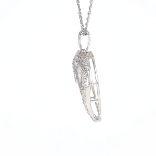 Frosted Diamond Heart Necklace