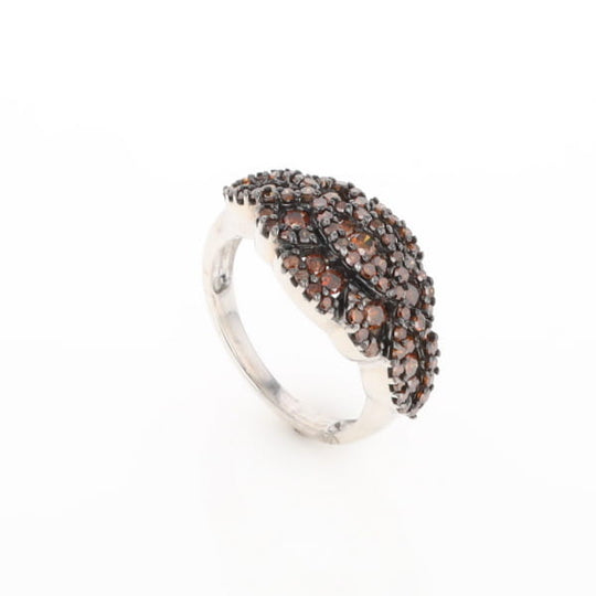 Knot Cluster Orange Diamond Ring