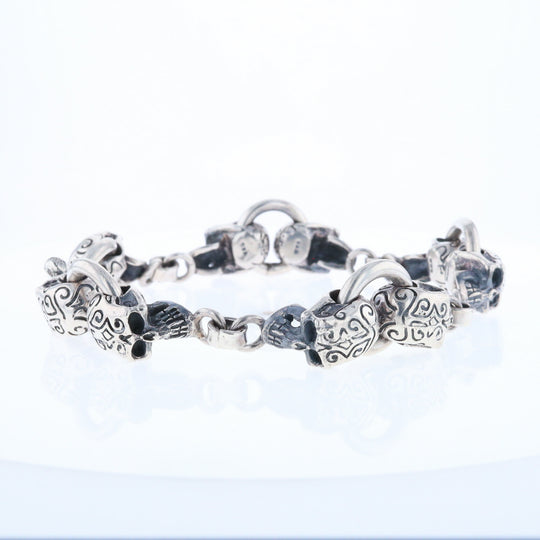 Silver Skull Bracelet