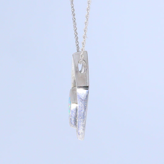 Opal Pendant Diamond Inlaid Design