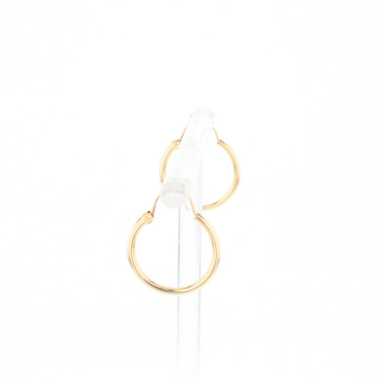 Gold Hollow Tube Hoop Earrings